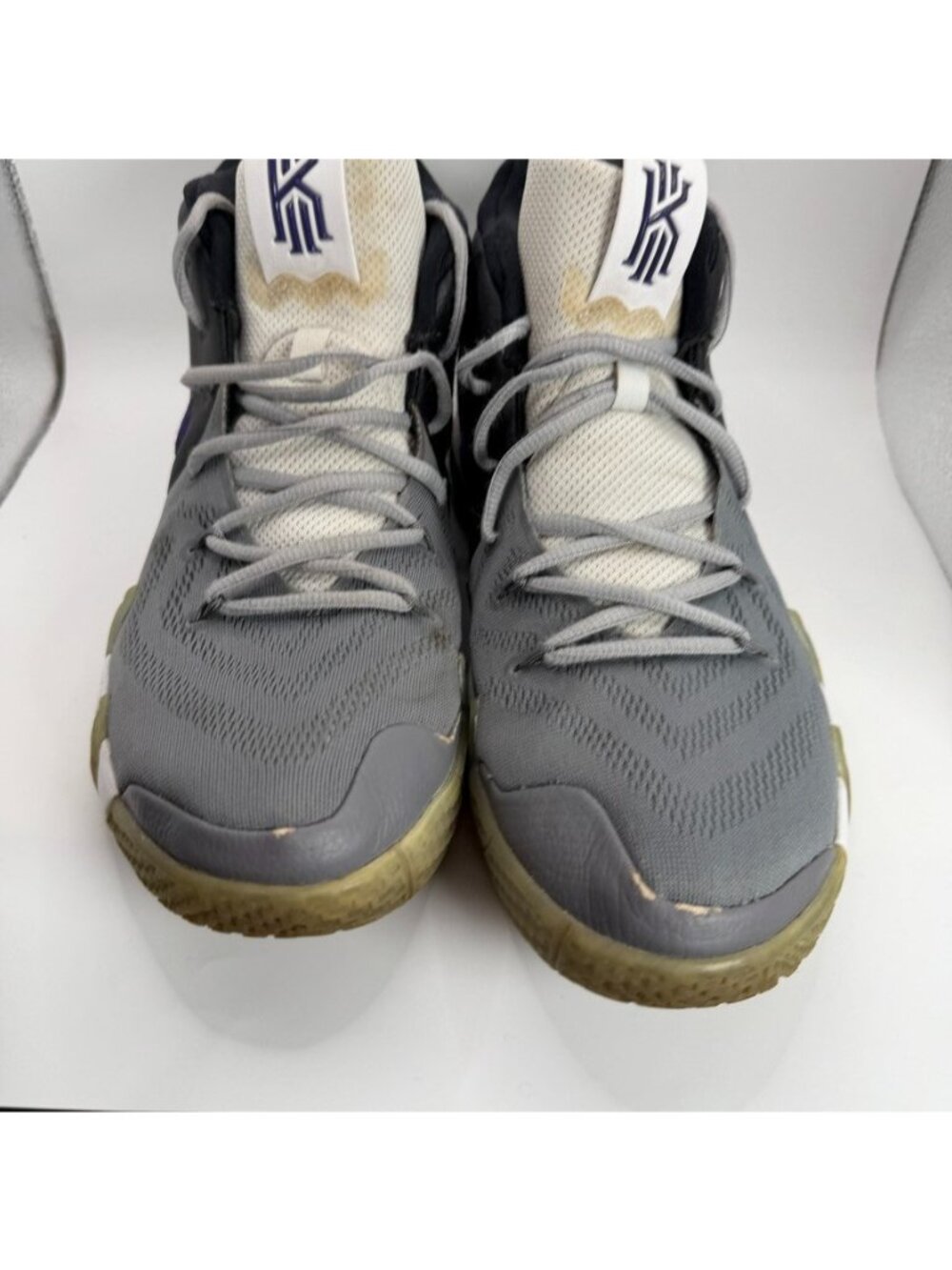 Nike Kyrie 4 Shoes Mens Size 12 Gray Black Basketball Street Wear Mid Top - Picture 3 of 13